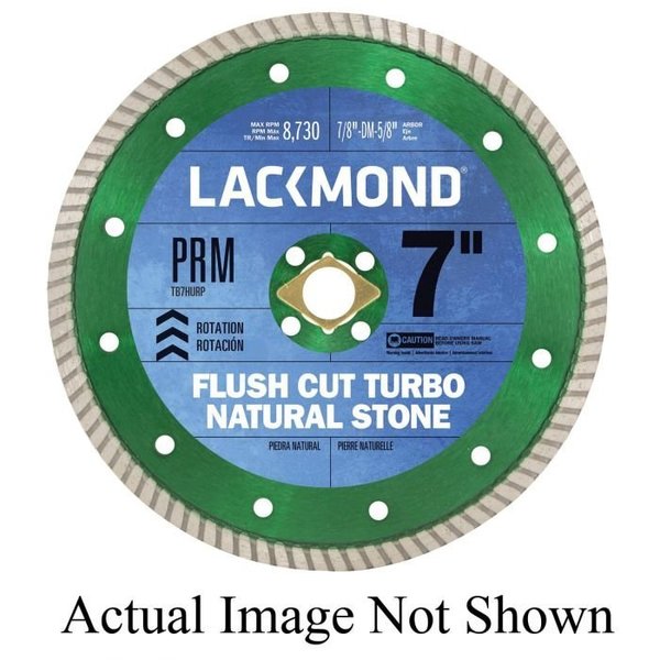 Lackmond Diamond Blade, 4Bolt Pattern Flush Cut Turbo, Series PRM Series, 412 Diameter Blade, 78, 20 TB4.5HURP